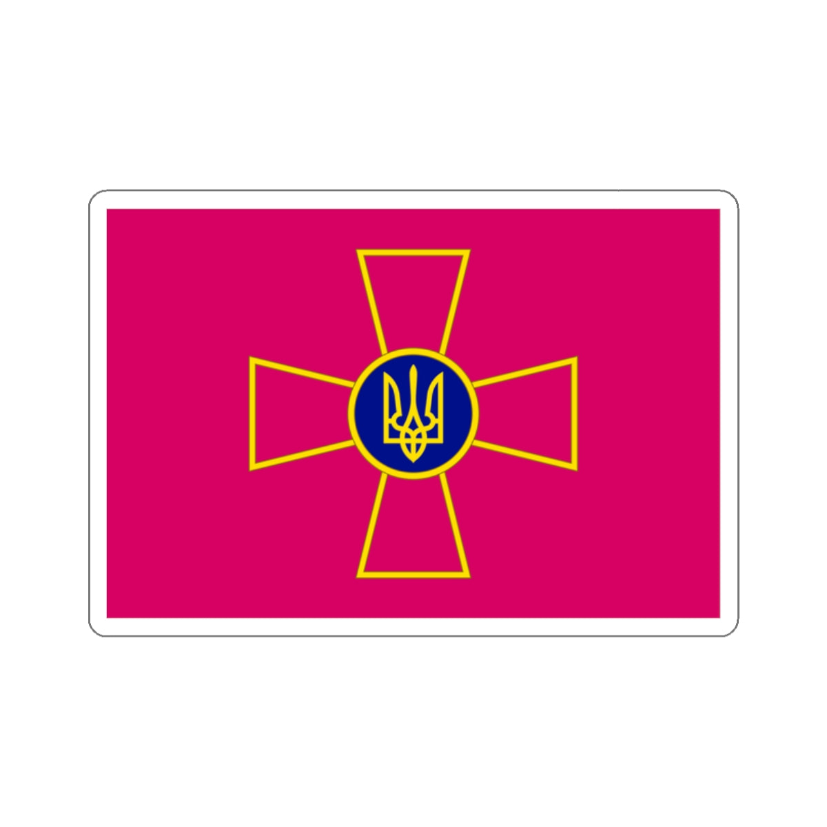 Flag of the Ukrainian Armed Forces STICKER Vinyl Die-Cut Decal-White-The Sticker Space