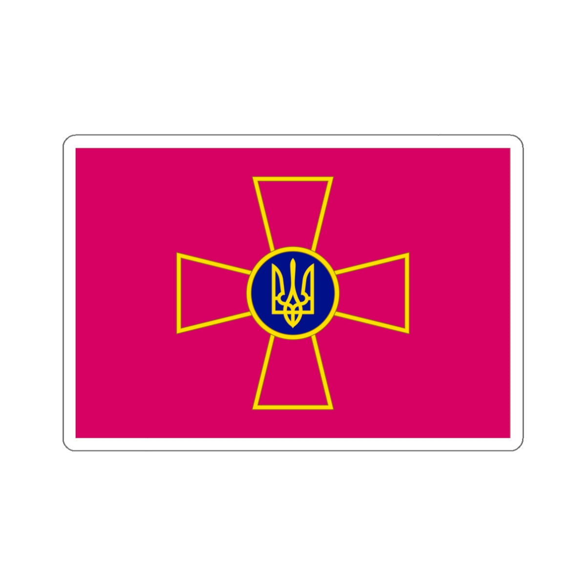 Flag of the Ukrainian Armed Forces STICKER Vinyl Die-Cut Decal-White-The Sticker Space