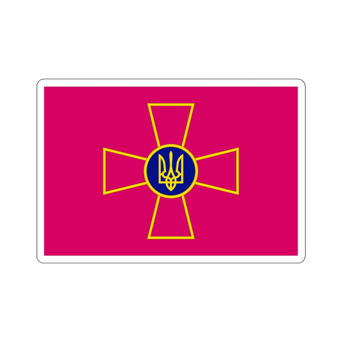 Flag of the Ukrainian Armed Forces STICKER Vinyl Die-Cut Decal-White-The Sticker Space