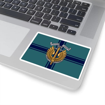 Flag of the Ukrainian Naval Infantry (Ukraine) STICKER Vinyl Kiss-Cut Decal - The Sticker Space