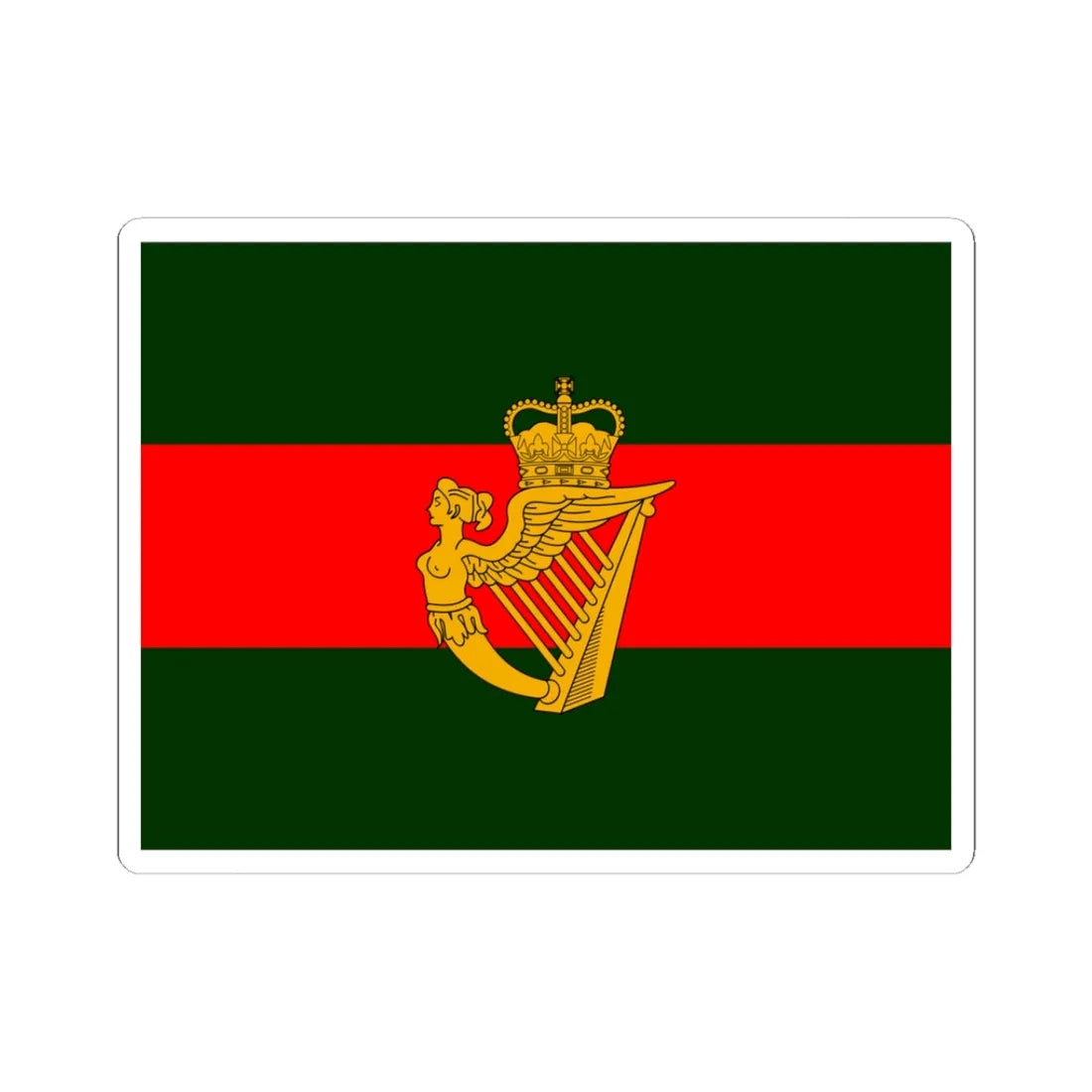 Flag of the Ulster Defence Regiment (Ireland) STICKER Vinyl Kiss-Cut Decal 3 Inch White - The Sticker Space