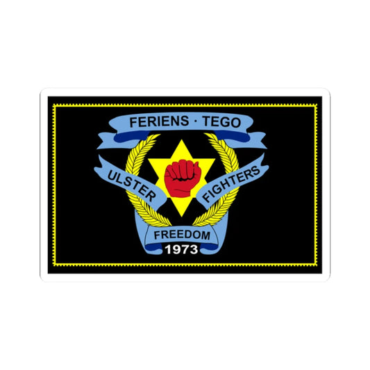 Flag of the Ulster Freedom Fighters (Ireland) STICKER Vinyl Kiss-Cut Decal 2 Inch White - The Sticker Space