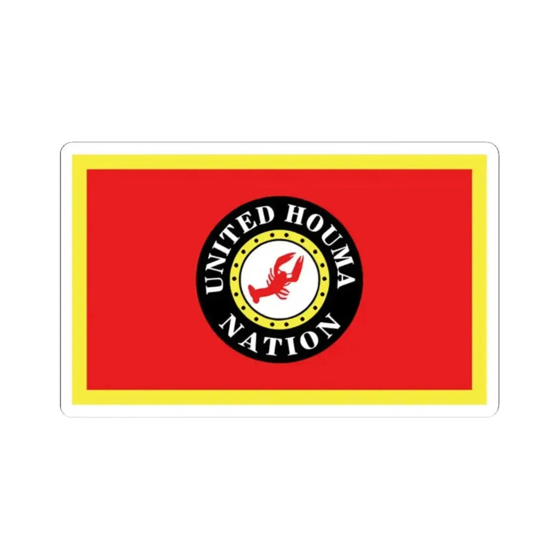 Flag of the United Houma Nation (United States) STICKER Vinyl Kiss-Cut Decal 2 Inch White - The Sticker Space