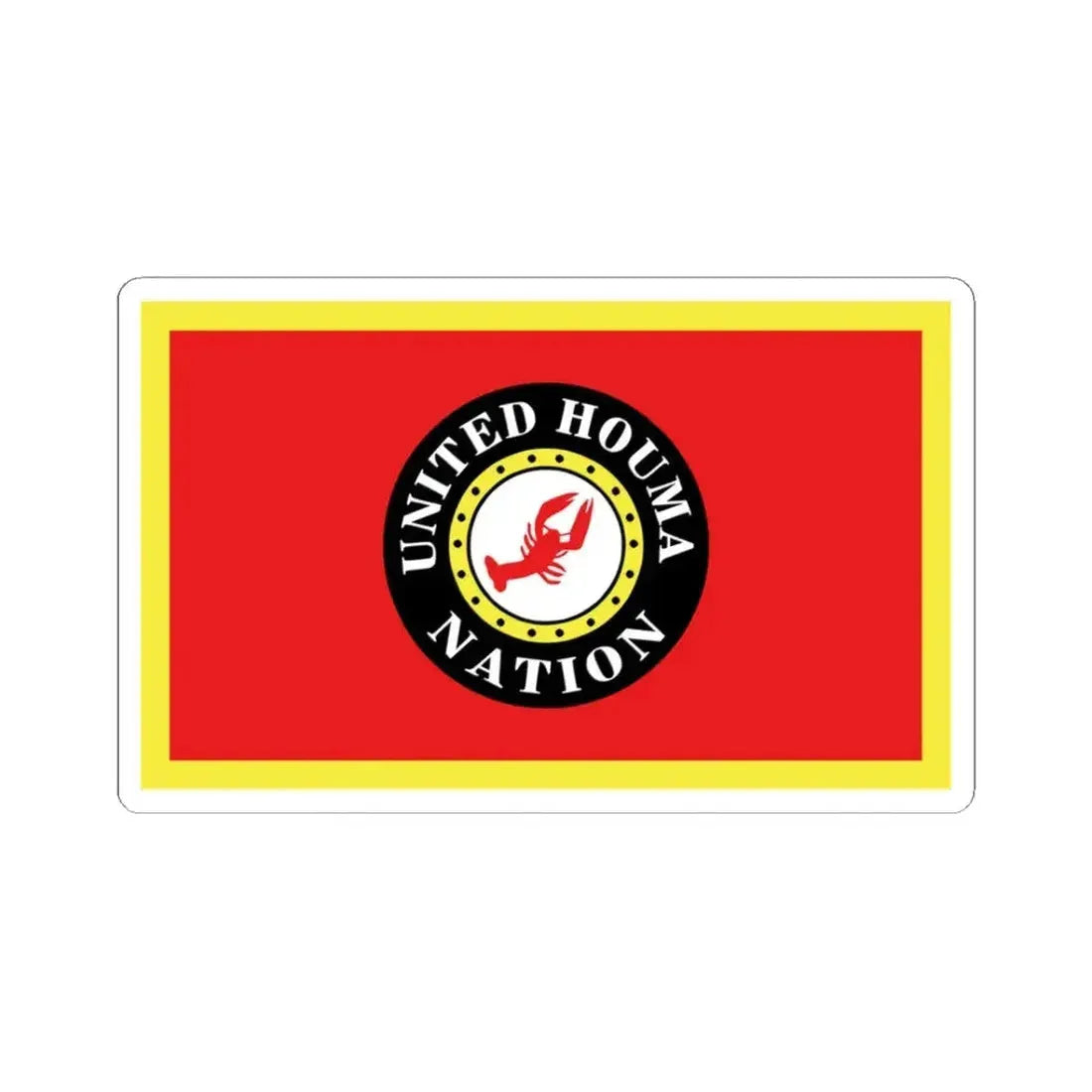 Flag of the United Houma Nation (United States) STICKER Vinyl Kiss-Cut Decal 3 Inch White - The Sticker Space
