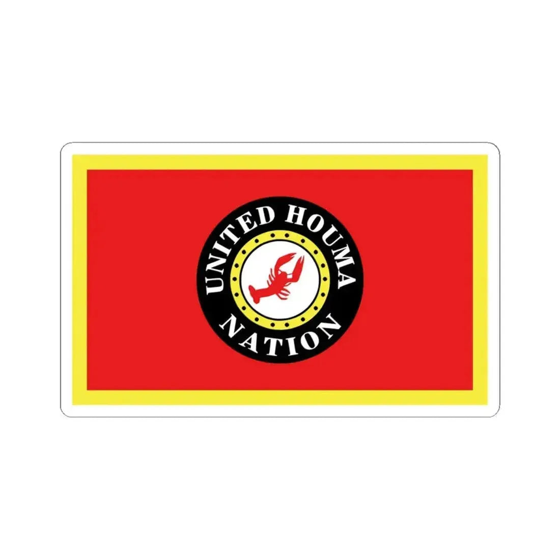 Flag of the United Houma Nation (United States) STICKER Vinyl Kiss-Cut Decal 4 Inch White - The Sticker Space