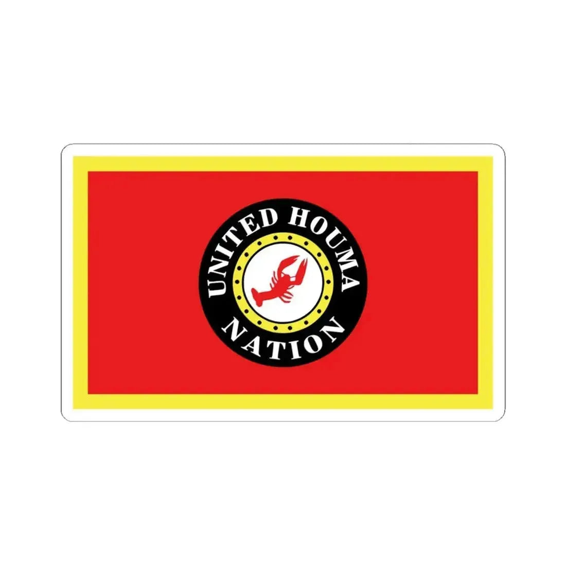 Flag of the United Houma Nation (United States) STICKER Vinyl Kiss-Cut Decal 6 Inch White - The Sticker Space