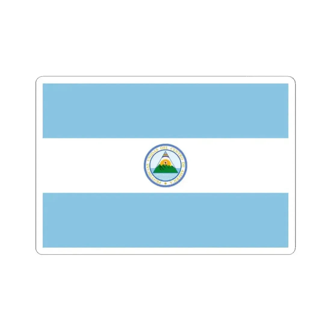 Flag of the United Provinces of Central America (Belize) STICKER Vinyl Kiss-Cut Decal 2 Inch White - The Sticker Space