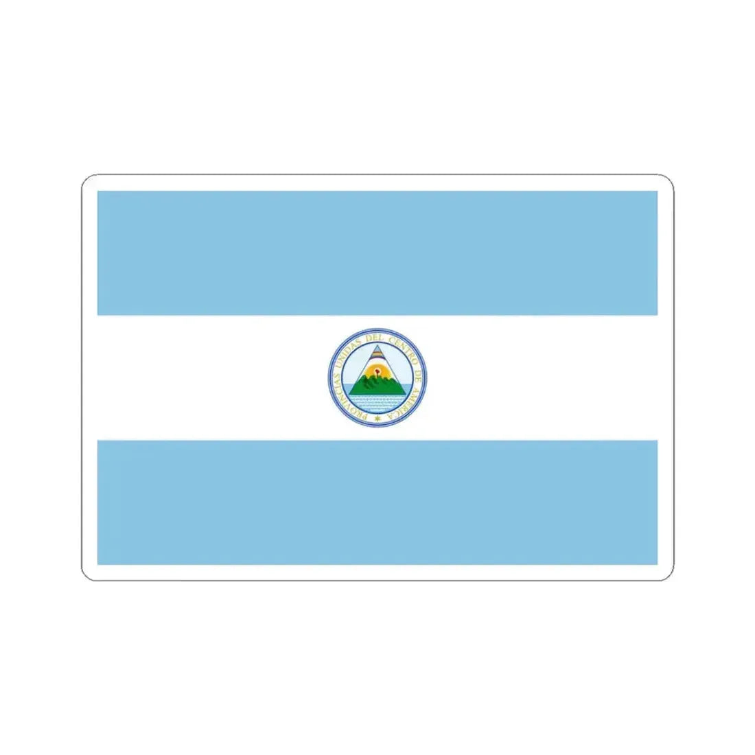 Flag of the United Provinces of Central America (Belize) STICKER Vinyl Kiss-Cut Decal 3 Inch White - The Sticker Space