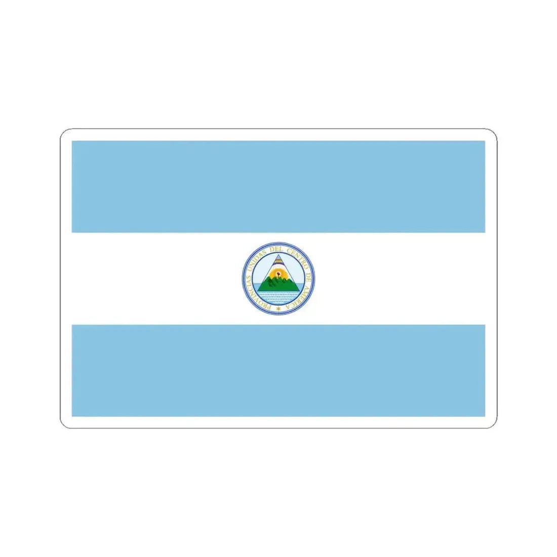 Flag of the United Provinces of Central America (Belize) STICKER Vinyl Kiss-Cut Decal 4 Inch White - The Sticker Space