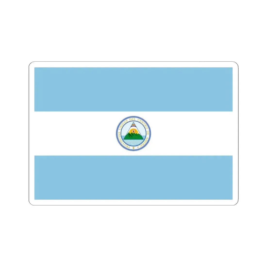 Flag of the United Provinces of Central America (Belize) STICKER Vinyl Kiss-Cut Decal 6 Inch White - The Sticker Space