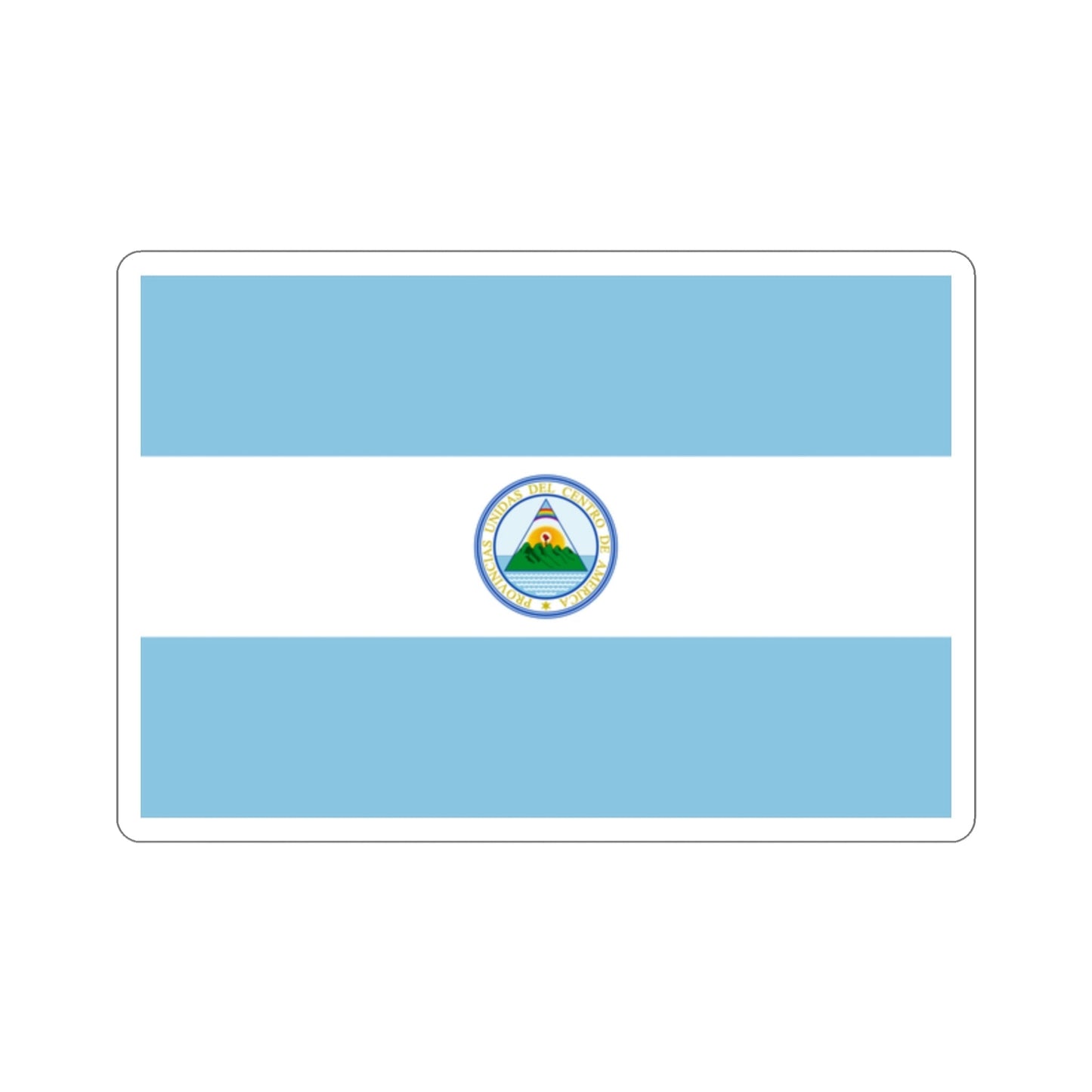 Flag of the United Provinces of Central America STICKER Vinyl Die-Cut Decal-2 Inch-The Sticker Space