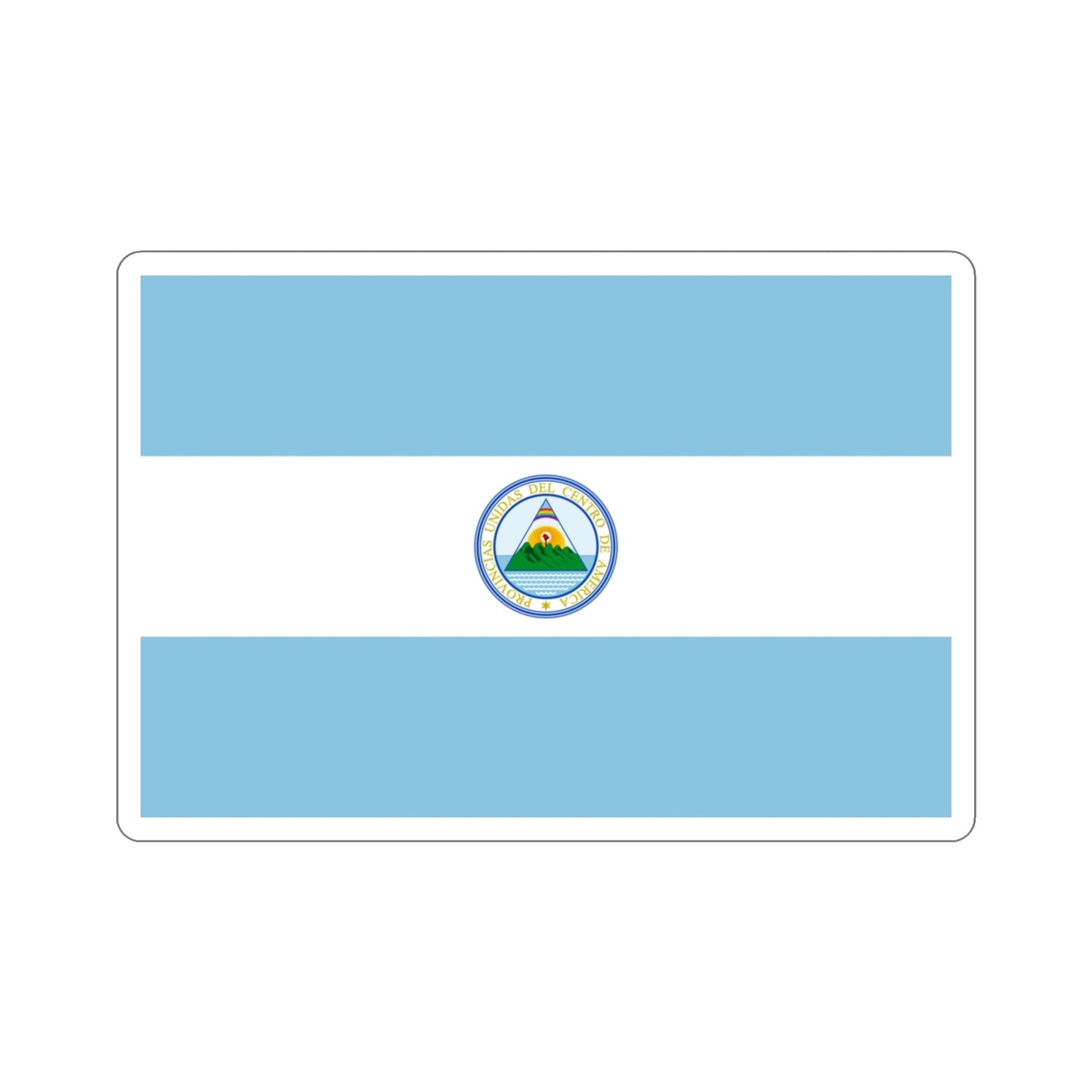 Flag of the United Provinces of Central America STICKER Vinyl Die-Cut Decal-3 Inch-The Sticker Space