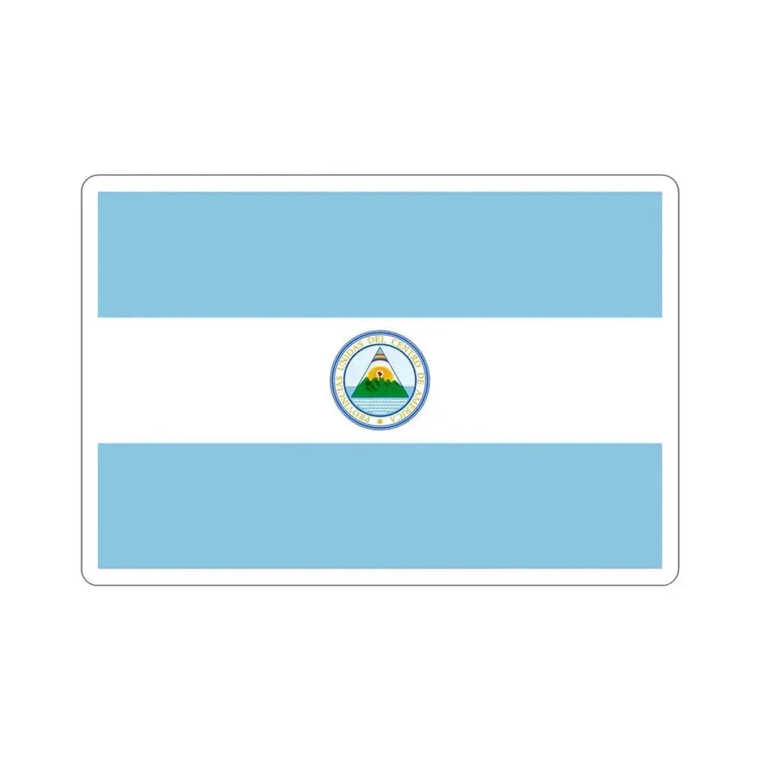 Flag of the United Provinces of Central America STICKER Vinyl Die-Cut Decal 3 Inch - The Sticker Space