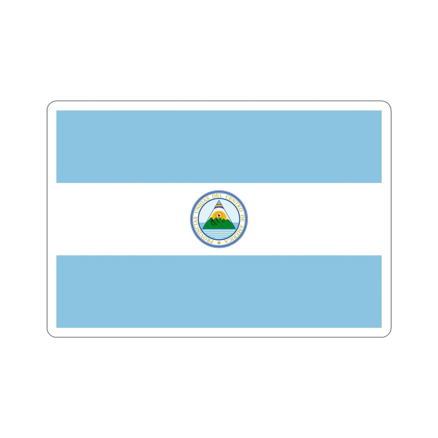 Flag of the United Provinces of Central America STICKER Vinyl Die-Cut Decal-4 Inch-The Sticker Space