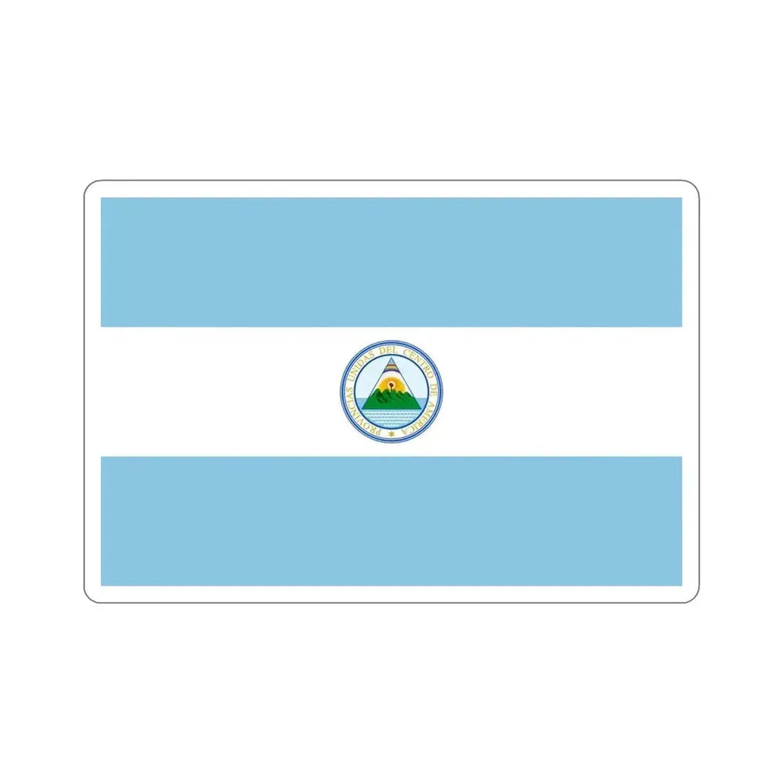 Flag of the United Provinces of Central America STICKER Vinyl Die-Cut Decal 4 Inch - The Sticker Space