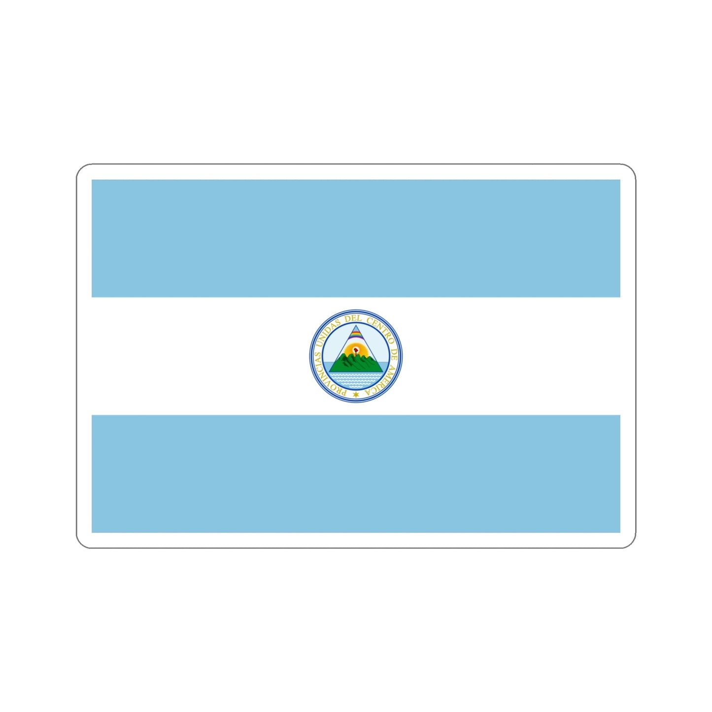 Flag of the United Provinces of Central America STICKER Vinyl Die-Cut Decal-5 Inch-The Sticker Space