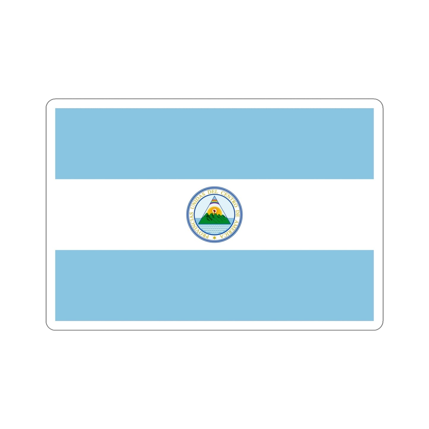 Flag of the United Provinces of Central America STICKER Vinyl Die-Cut Decal-6 Inch-The Sticker Space