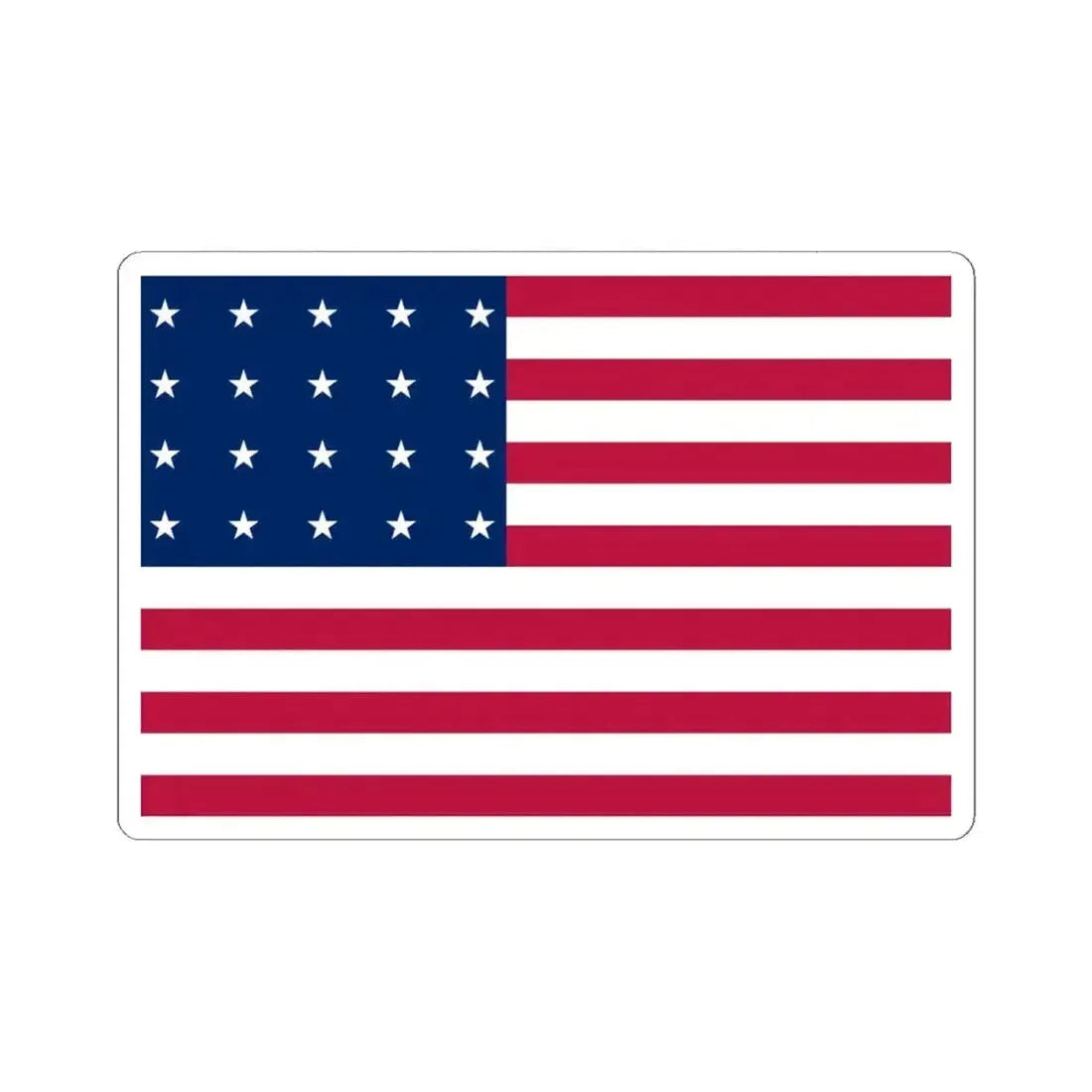 Flag of the United States 1818-1819 3-2 aspect ratio (United States) STICKER Vinyl Kiss-Cut Decal 6 Inch White - The Sticker Space