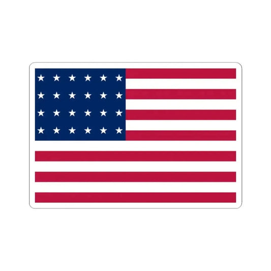 Flag of the United States 1822-1836 3-2 aspect ratio (United States) STICKER Vinyl Kiss-Cut Decal 2 Inch White - The Sticker Space