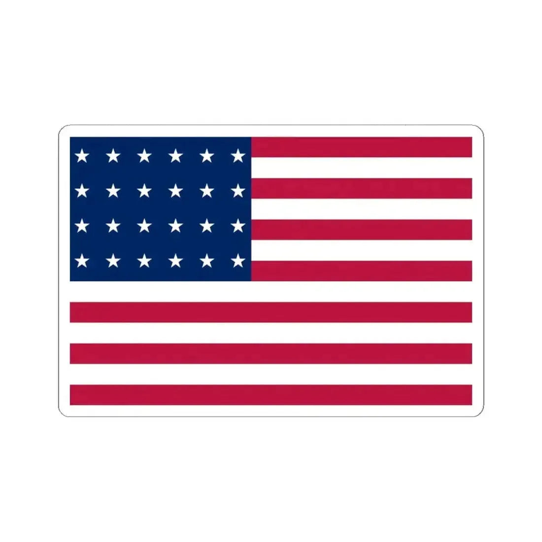 Flag of the United States 1822-1836 3-2 aspect ratio (United States) STICKER Vinyl Kiss-Cut Decal 6 Inch White - The Sticker Space