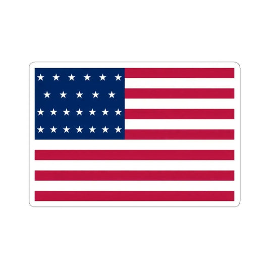Flag of the United States 1836-1837 3-2 aspect ratio (United States) STICKER Vinyl Kiss-Cut Decal 2 Inch White - The Sticker Space