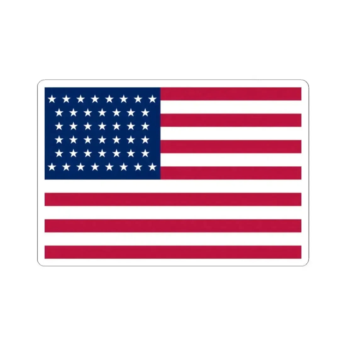 Flag of the United States 1891-1896 3-2 aspect ratio (United States) STICKER Vinyl Kiss-Cut Decal 2 Inch White - The Sticker Space