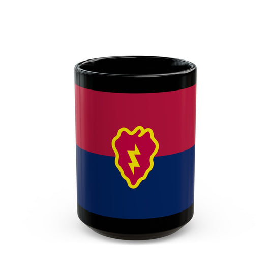 Flag of the United States 25th Infantry Division (U.S. Army) Black Coffee Mug-15oz-The Sticker Space