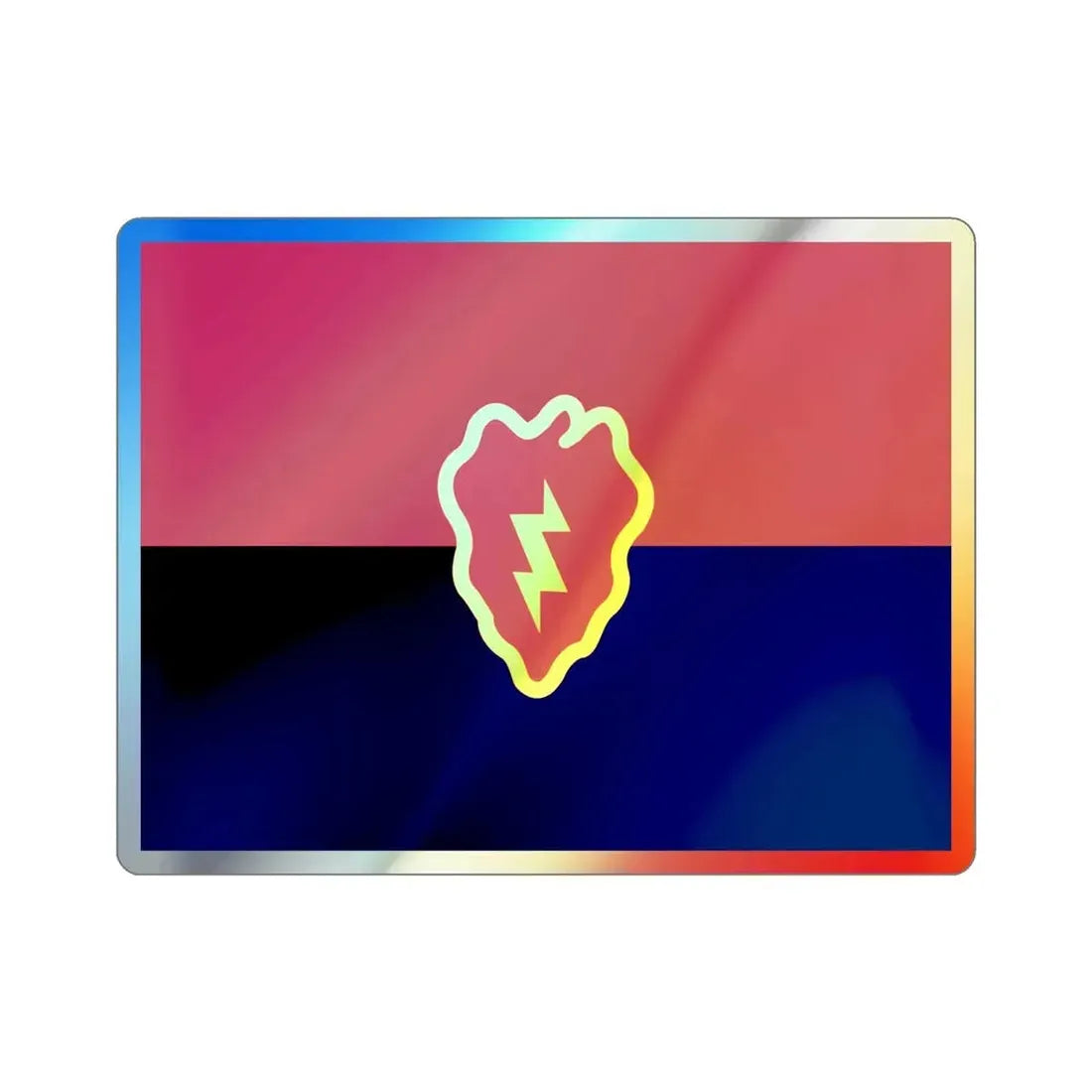 Flag of the United States 25th Infantry Division (U.S. Army) Holographic STICKER Die-Cut Vinyl Decal 3 Inch Holographic - The Sticker Space