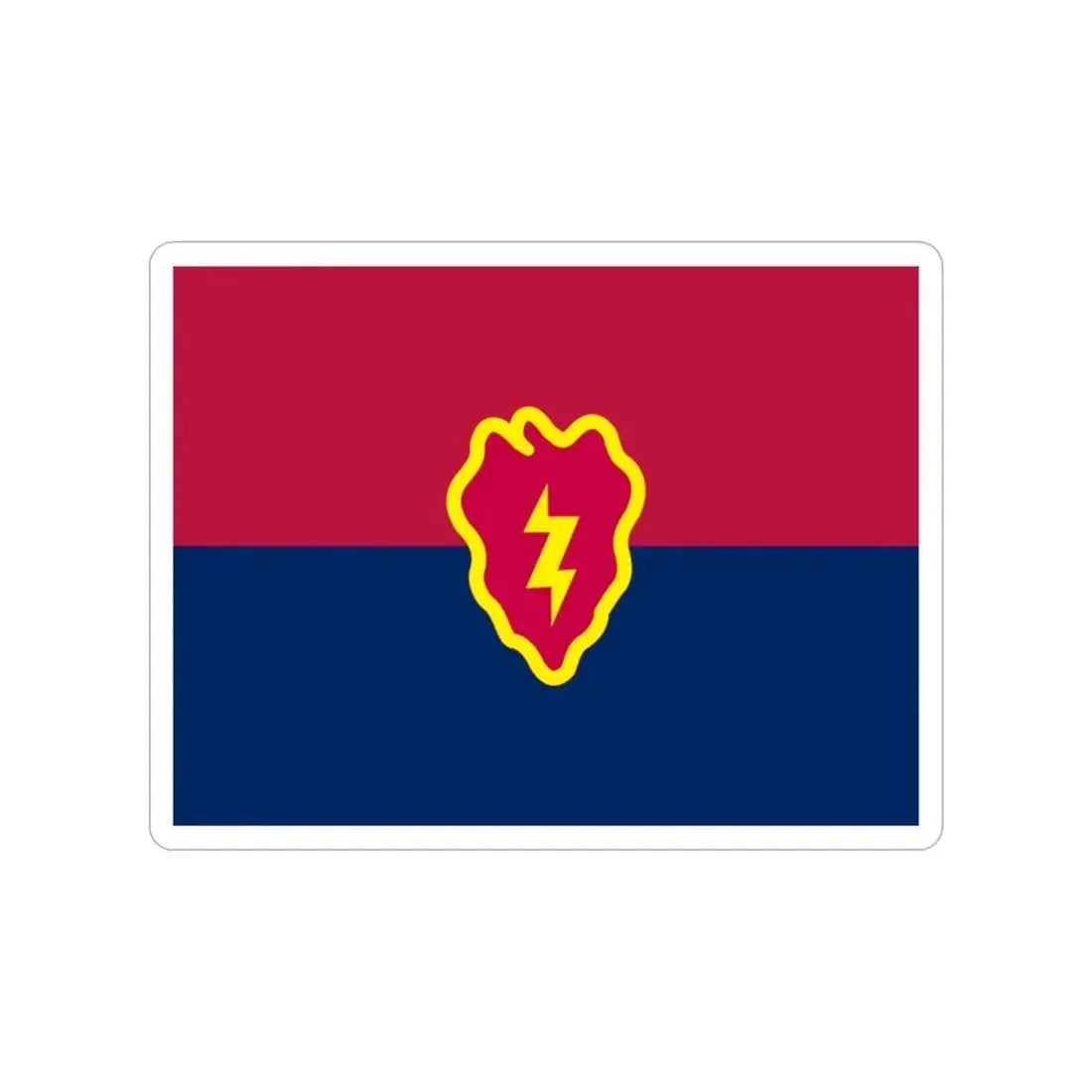 Flag of the United States 25th Infantry Division (U.S. Army) REVERSE PRINT Transparent Die-Cut STICKER 2 Inch Die-Cut Transparent - The Sticker Space