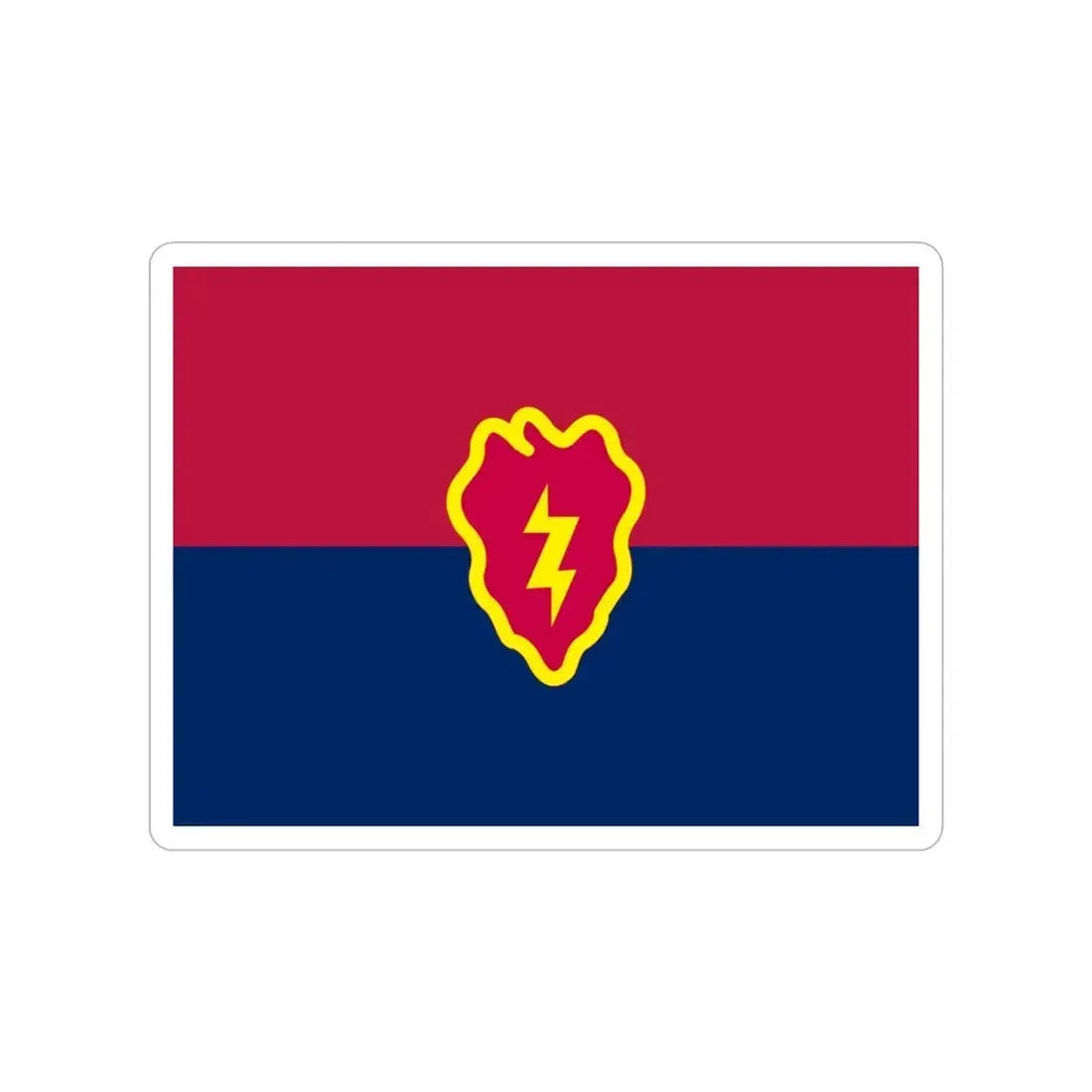 Flag of the United States 25th Infantry Division (U.S. Army) REVERSE PRINT Transparent Die-Cut STICKER 3 Inch Die-Cut Transparent - The Sticker Space
