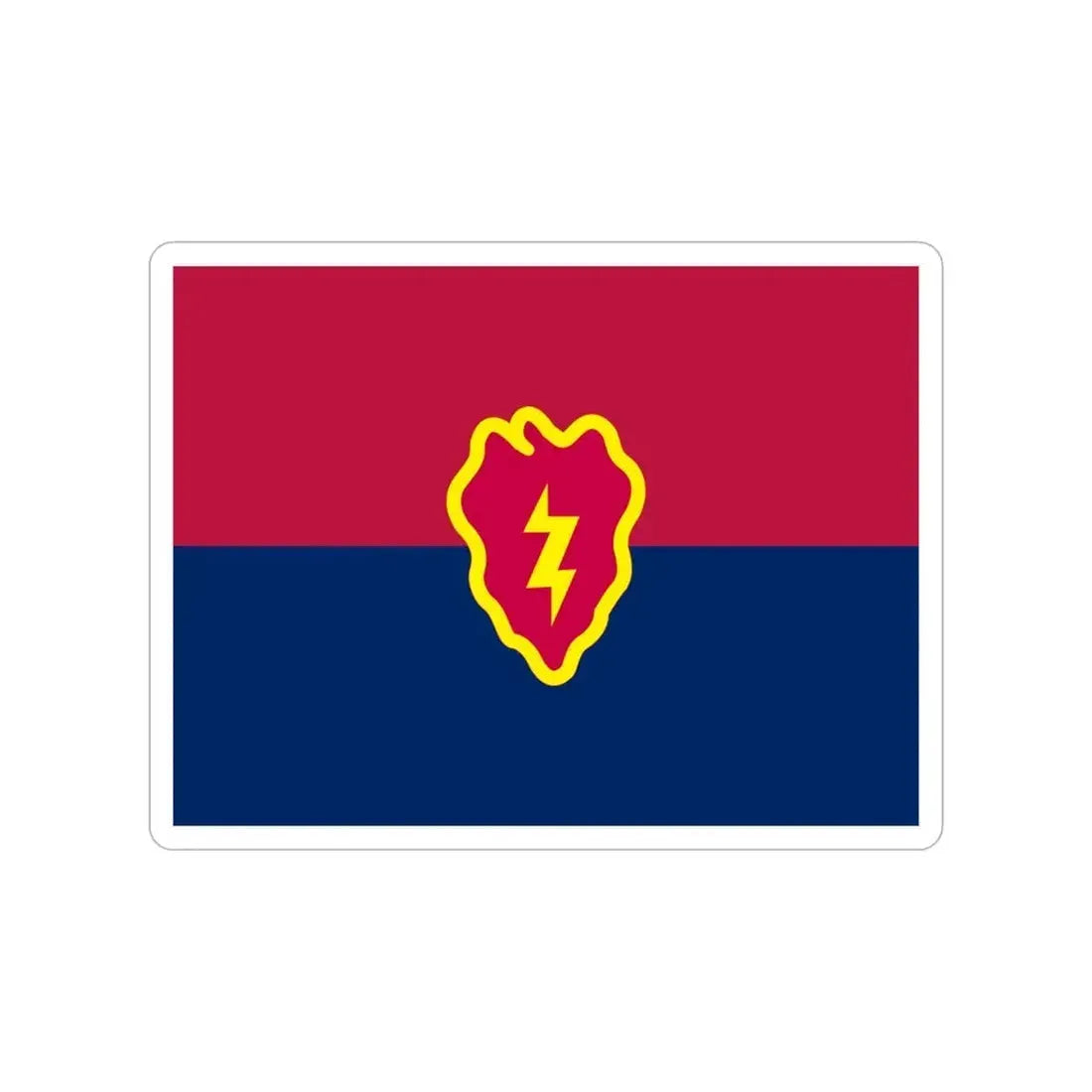 Flag of the United States 25th Infantry Division (U.S. Army) REVERSE PRINT Transparent Die-Cut STICKER 4 Inch Die-Cut Transparent - The Sticker Space
