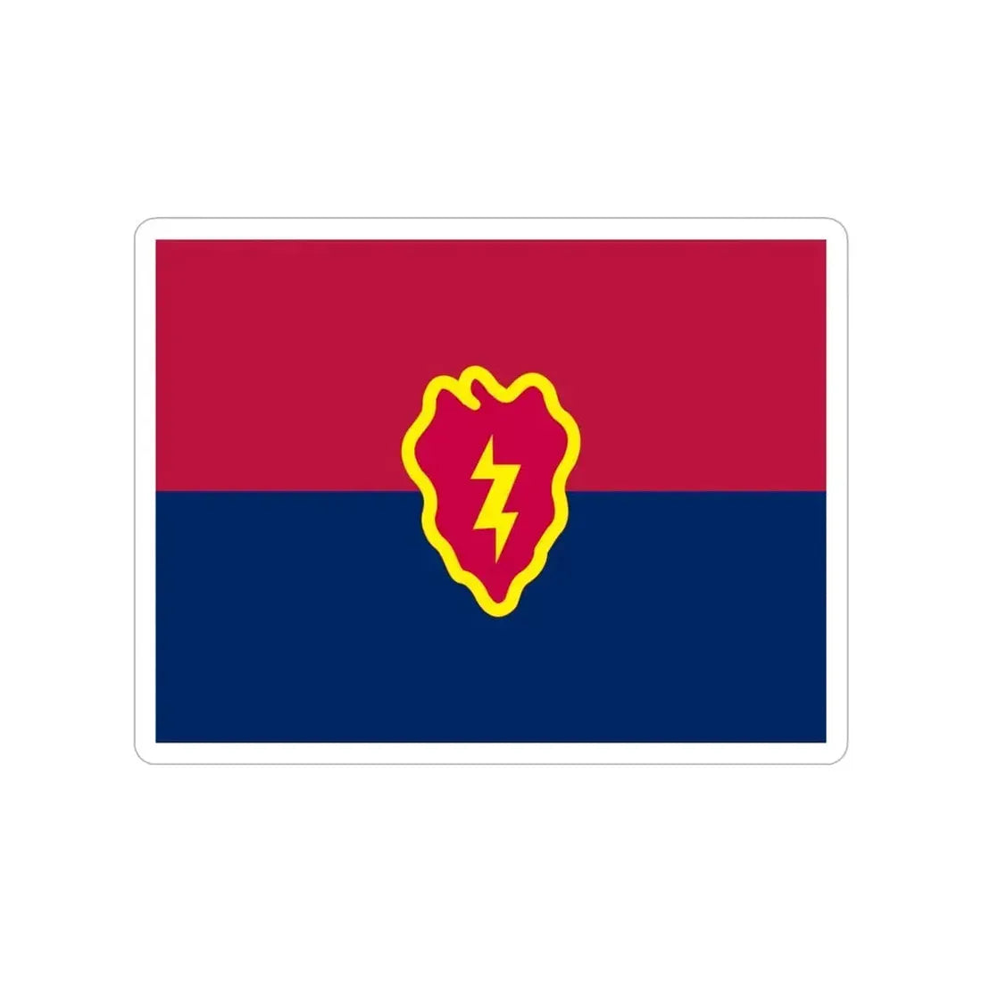 Flag of the United States 25th Infantry Division (U.S. Army) REVERSE PRINT Transparent Die-Cut STICKER 5 Inch Die-Cut Transparent - The Sticker Space