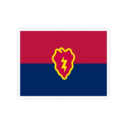 Flag of the United States 25th Infantry Division (U.S. Army) REVERSE PRINT Transparent Die-Cut STICKER 6 Inch Die-Cut Transparent - The Sticker Space