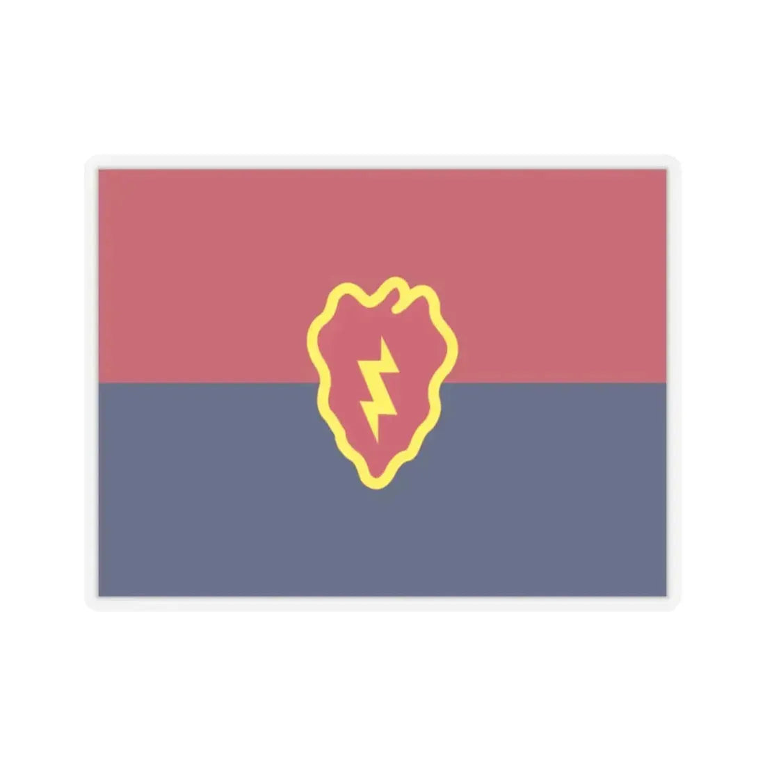 Flag of the United States 25th Infantry Division (U.S. Army) STICKER Vinyl Kiss-Cut Decal 2 Inch Transparent - The Sticker Space