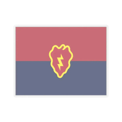 Flag of the United States 25th Infantry Division (U.S. Army) STICKER Vinyl Kiss-Cut Decal 2 Inch Transparent - The Sticker Space