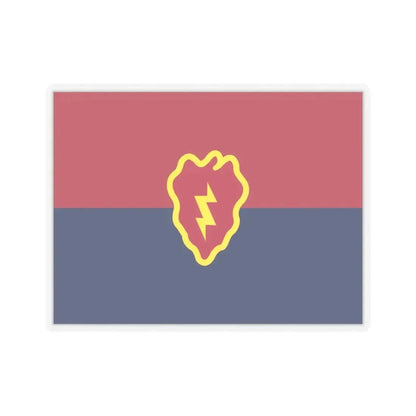 Flag of the United States 25th Infantry Division (U.S. Army) STICKER Vinyl Kiss-Cut Decal 4 Inch Transparent - The Sticker Space