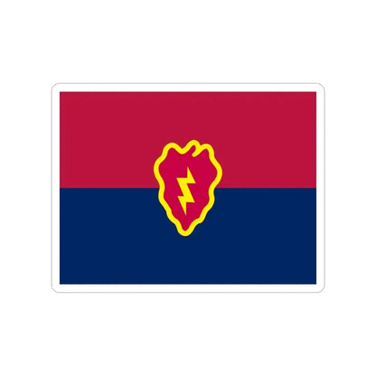 Flag of the United States 25th Infantry Division (U.S. Army) Transparent STICKER Die-Cut Vinyl Decal 2 Inch - The Sticker Space