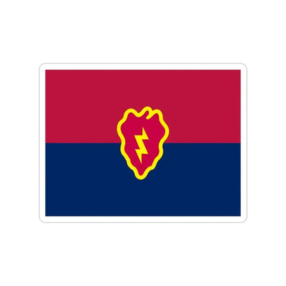 Flag of the United States 25th Infantry Division (U.S. Army) Transparent STICKER Die-Cut Vinyl Decal 4 Inch - The Sticker Space