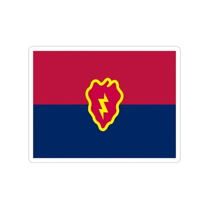 Flag of the United States 25th Infantry Division (U.S. Army) Transparent STICKER Die-Cut Vinyl Decal 4 Inch - The Sticker Space