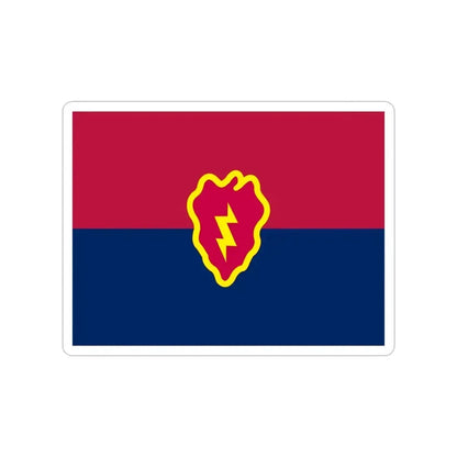 Flag of the United States 25th Infantry Division (U.S. Army) Transparent STICKER Die-Cut Vinyl Decal 5 Inch - The Sticker Space