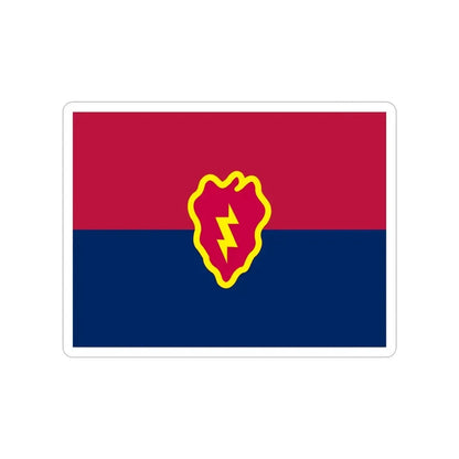 Flag of the United States 25th Infantry Division (U.S. Army) Transparent STICKER Die-Cut Vinyl Decal 5 Inch - The Sticker Space