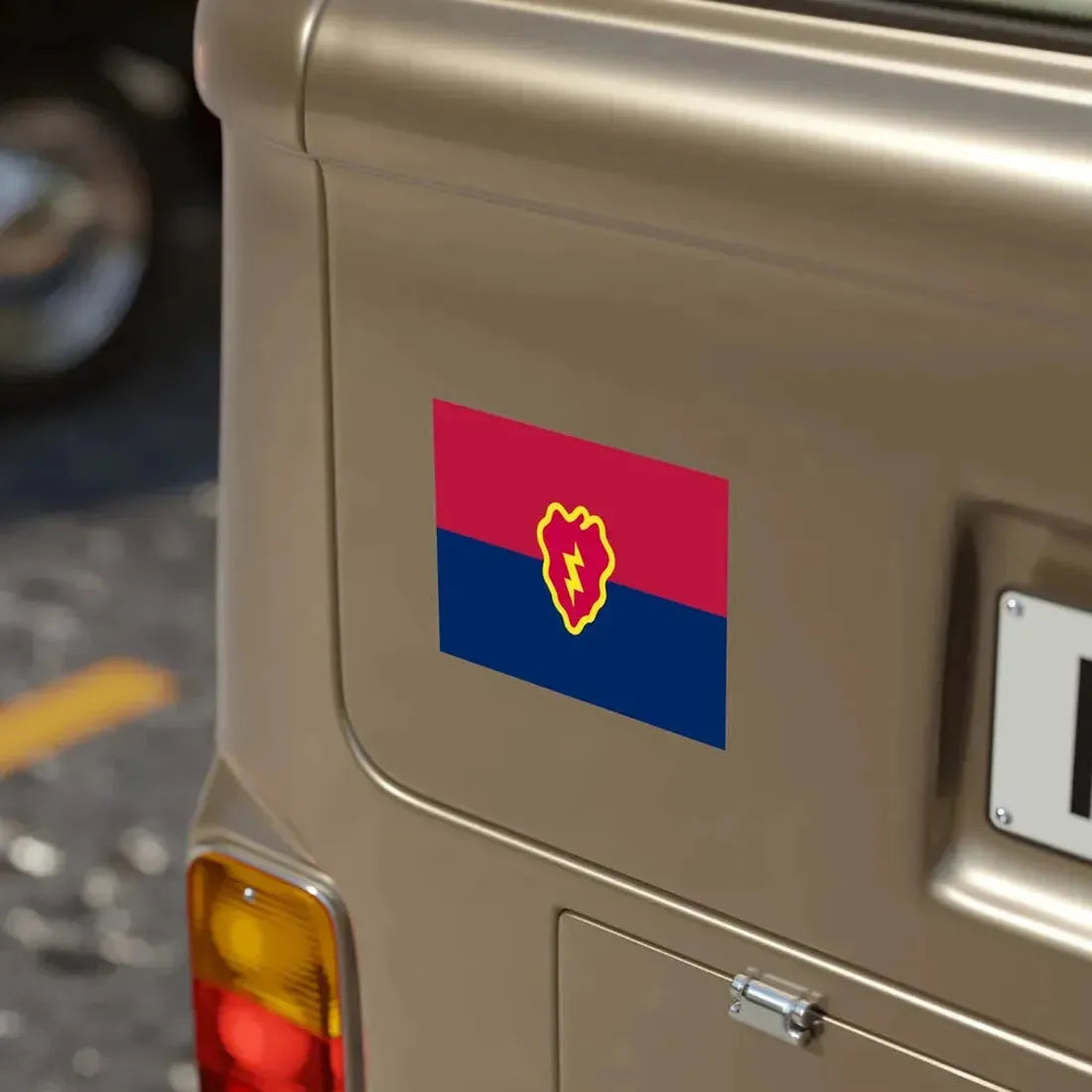 Flag of the United States 25th Infantry Division (U.S. Army) Transparent STICKER Die-Cut Vinyl Decal - The Sticker Space