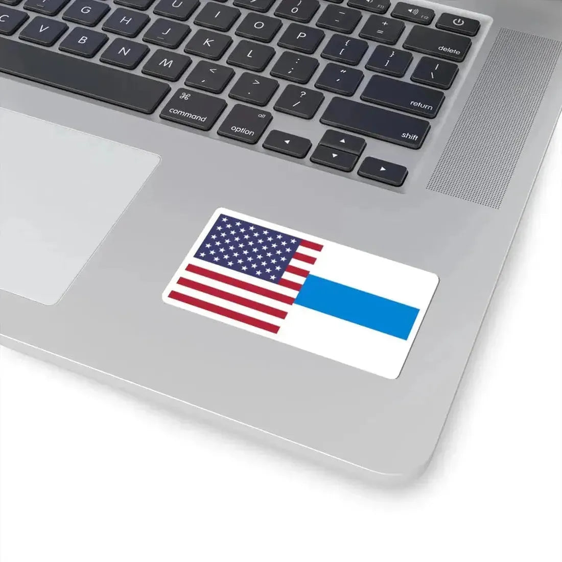 Flag of the United States and Free Russia (United States) STICKER Vinyl Kiss-Cut Decal - The Sticker Space