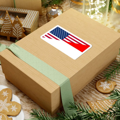 Flag of the United States and Indonesia (Indonesia) STICKER Vinyl Kiss-Cut Decal - The Sticker Space