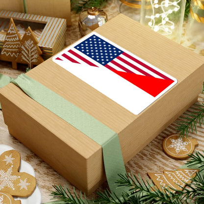 Flag of the United States and Indonesia (Indonesia) STICKER Vinyl Kiss-Cut Decal - The Sticker Space