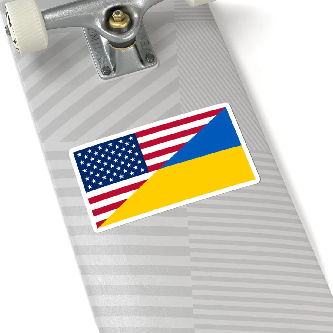 Flag of the United States and Ukraine (Ukraine) STICKER Vinyl Kiss-Cut Decal - The Sticker Space