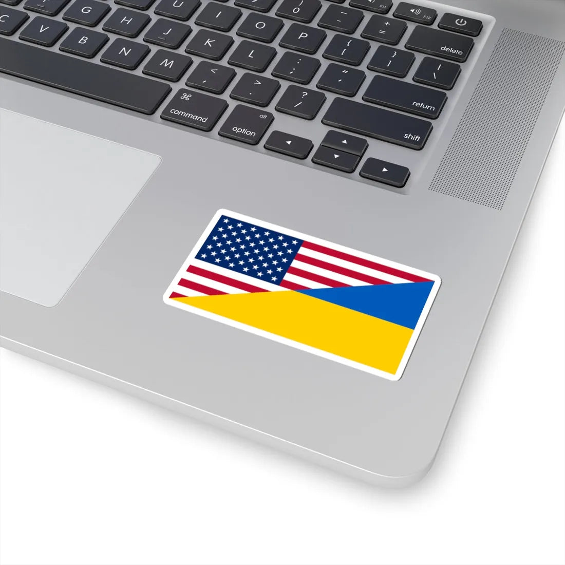 Flag of the United States and Ukraine (Ukraine) STICKER Vinyl Kiss-Cut Decal - The Sticker Space