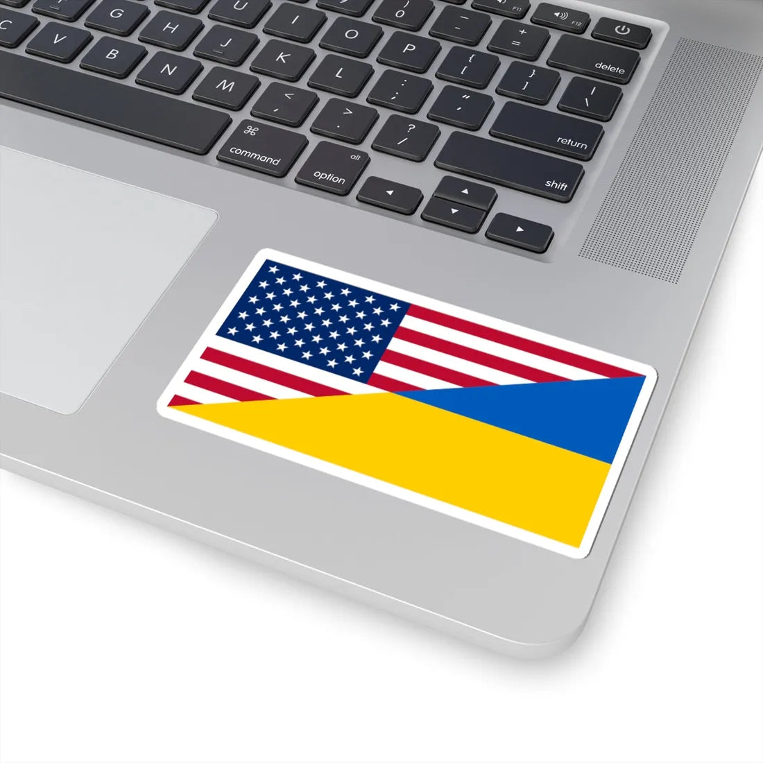 Flag of the United States and Ukraine (Ukraine) STICKER Vinyl Kiss-Cut Decal - The Sticker Space