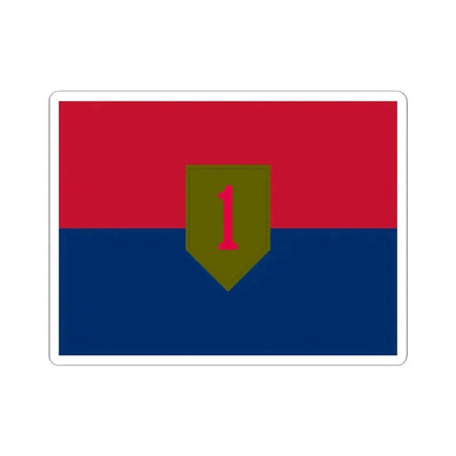 Flag of the United States Army 1st Infantry Division (United States) STICKER Vinyl Kiss-Cut Decal 2 Inch White - The Sticker Space
