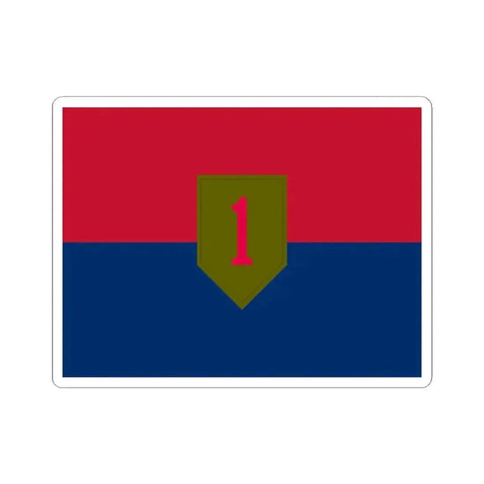Flag of the United States Army 1st Infantry Division (United States) STICKER Vinyl Kiss-Cut Decal 2 Inch White - The Sticker Space